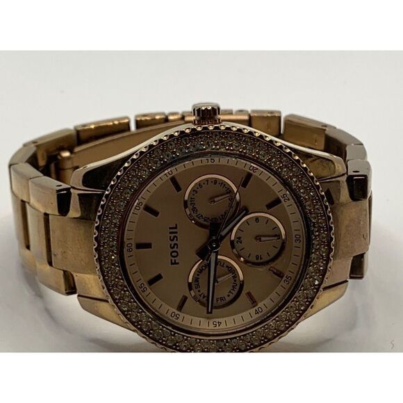 Fossil ES3003 Women's Rose Gold Stainless Steel Analog Dial Quartz Watch RU111 - Picture 6 of 11